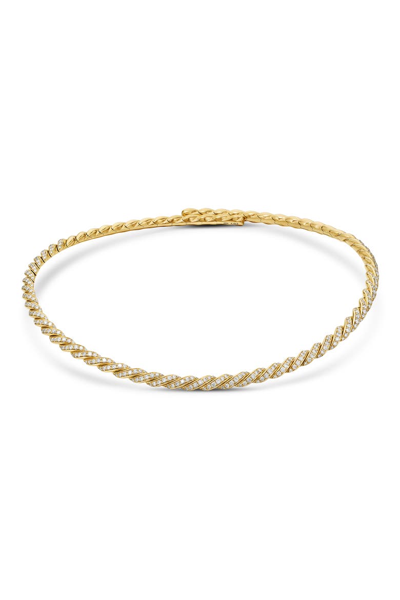 Pavé Flexible 18K Gold Necklace with Diamonds, Alternate, color, YELLOW GOLD/ DIAMOND