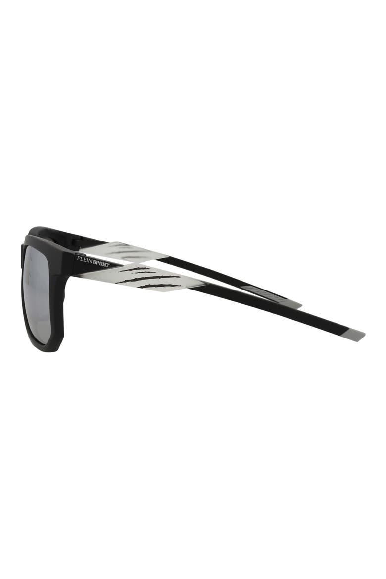56mm Sport Square Sunglasses, Alternate, color, BLACK BLACK SMOKE