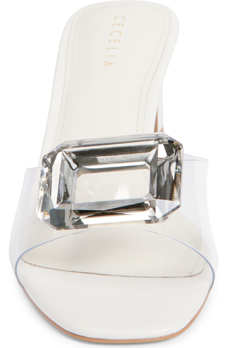 Cecelia New York Park Avenue Jewel Detail Sandal, Alternate, color, Alabaster