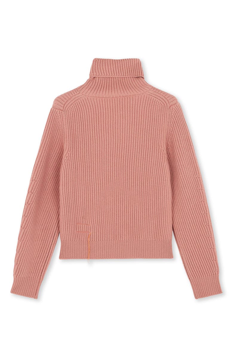 Fortela Leona High Neck Wool Sweater, Alternate, color, Pink