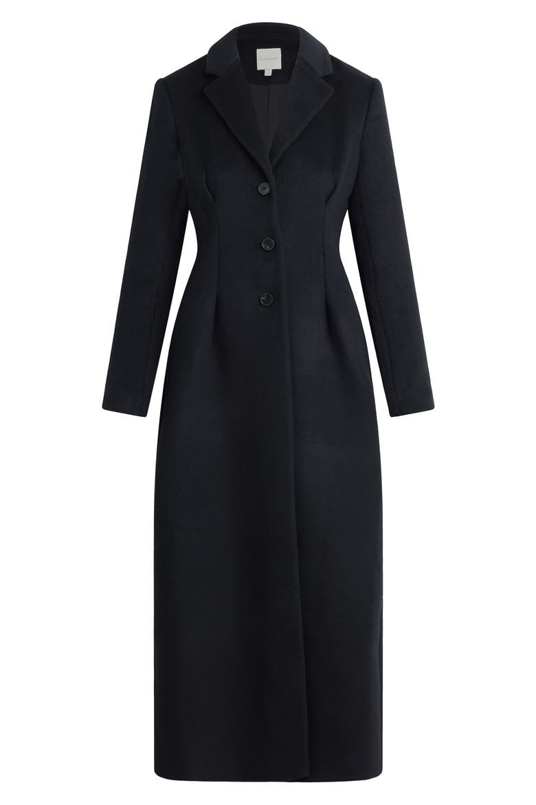 The Metropolitan Wool & Cashmere Blend Coat, Alternate, color, BLACK