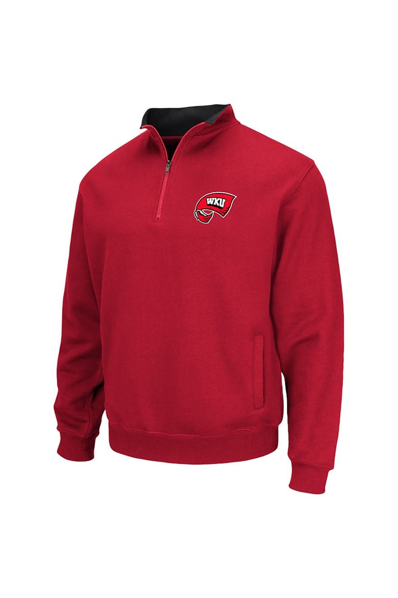 Men's Colosseum Red Western Kentucky Hilltoppers Tortugas Logo Quarter-Zip Jacket, Alternate, color, Red