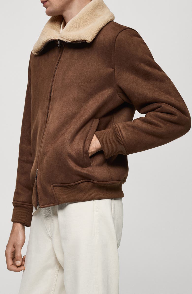 MANGO Faux Shearling Jacket, Alternate, color, 