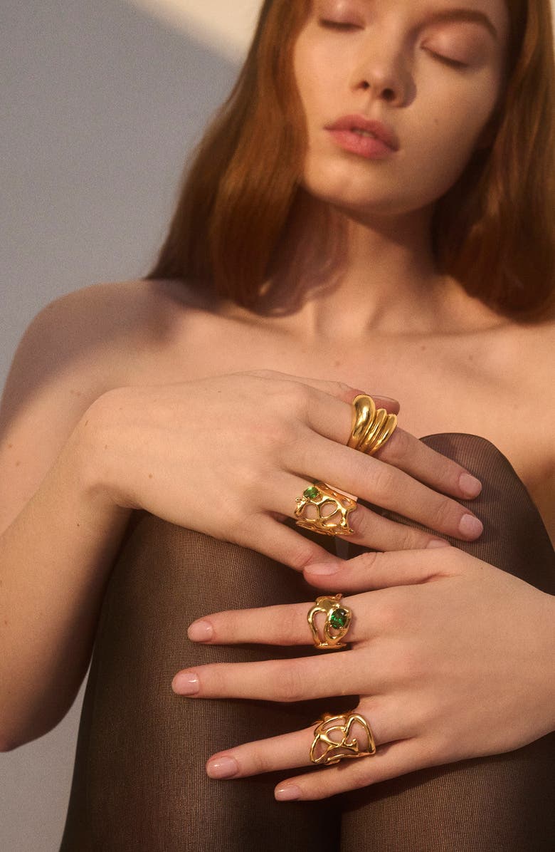 Lady Grey Isla Ring, Alternate, color, Gold/ Green