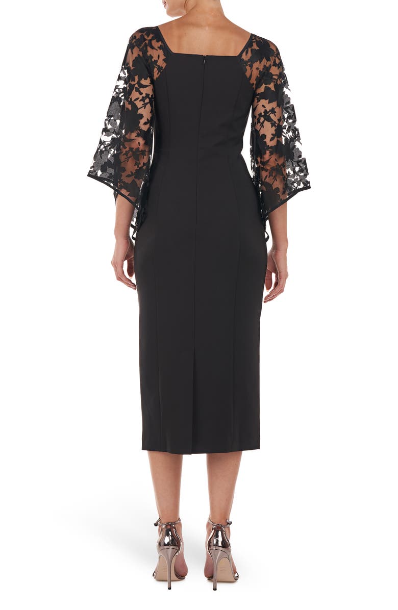 JS Collections Vivian Floral Flutter Sleeve Midi Dress, Alternate, color,