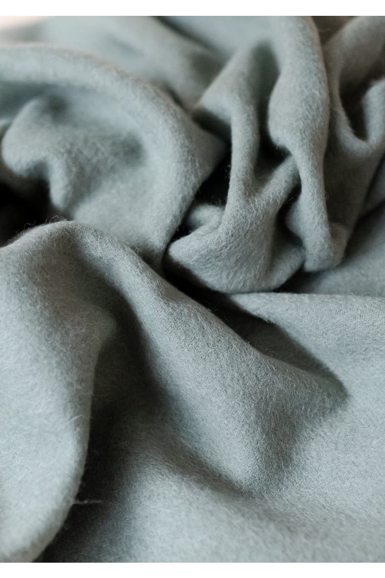Lambswool Block Color Scarf, Alternate, color, Sage Melange