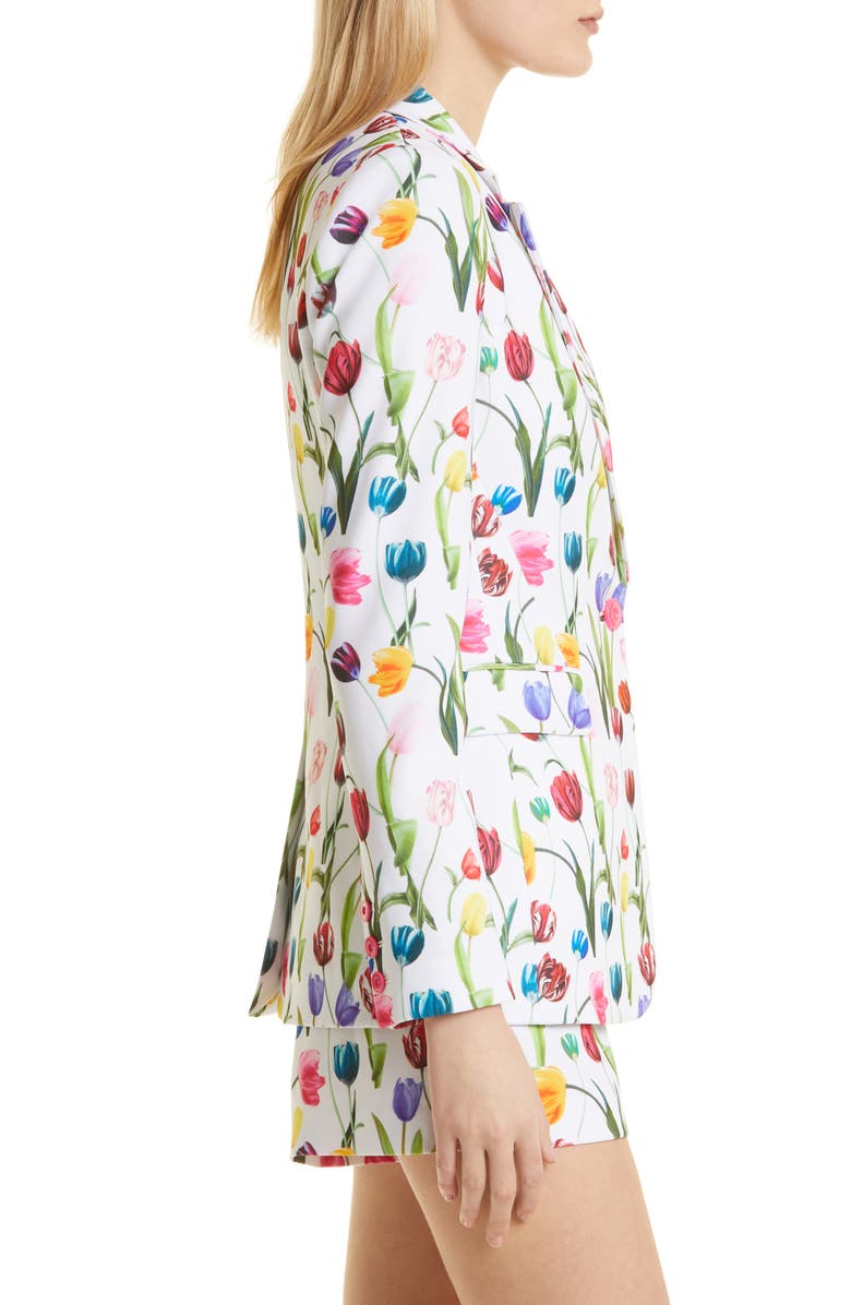 Alice + Olivia Macey Tulip Print Blazer, Alternate, color,