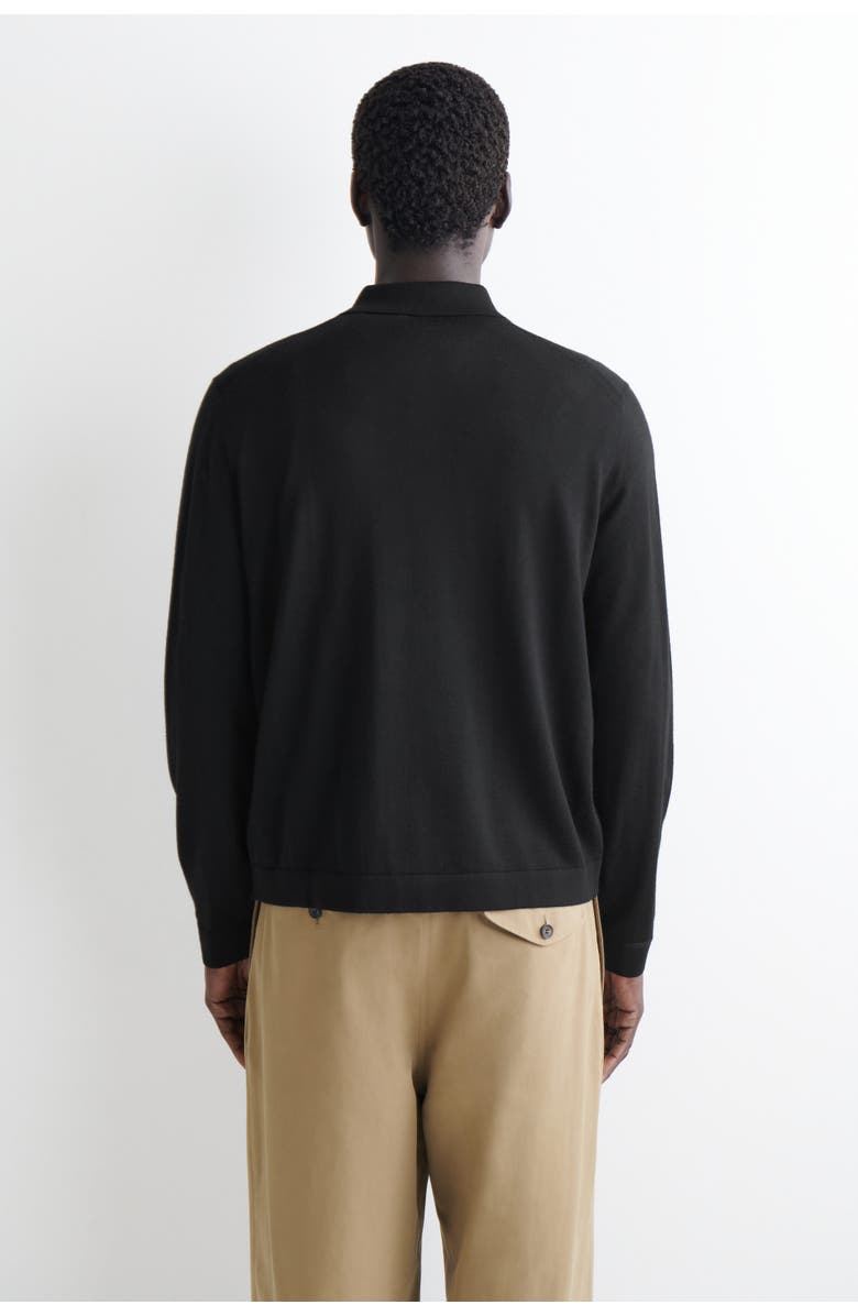 COS Knitted Merino Wool Shirt, Alternate, color, Black