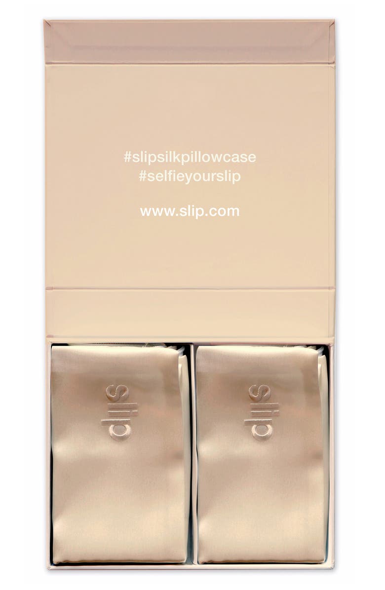 slip Pure Silk Caramel Queen Pillowcase Duo $178 Value, Main, color,