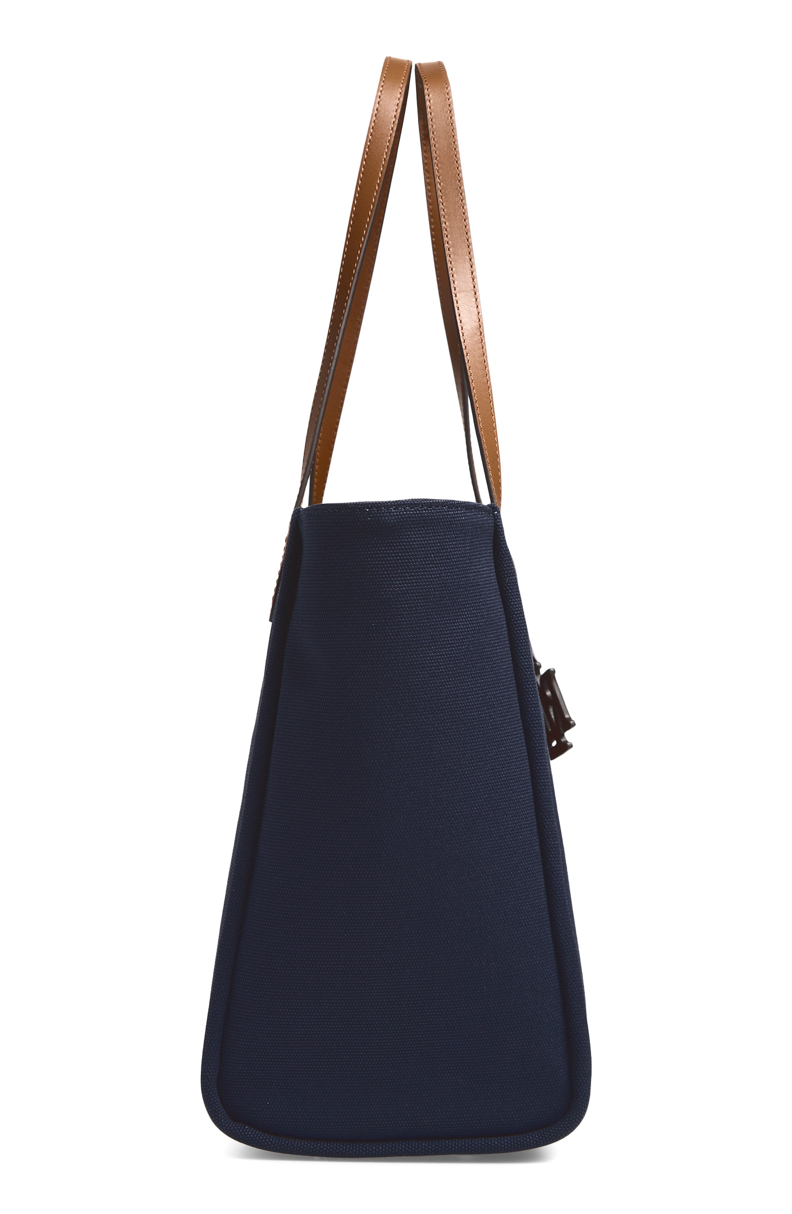 Camryn Large Embroidered Canvas Tote, Alternate, color, NAVY