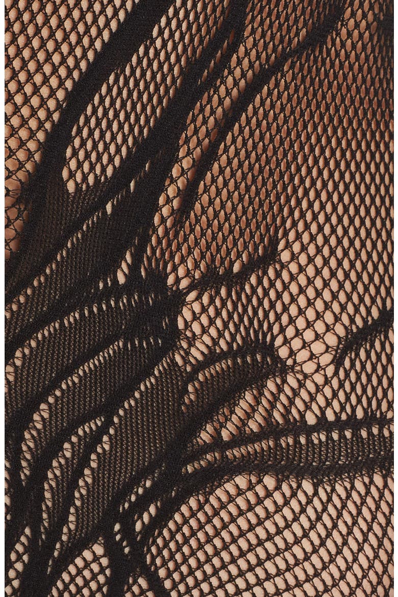 Fishnet Bodysuit, Alternate, color, BLACK