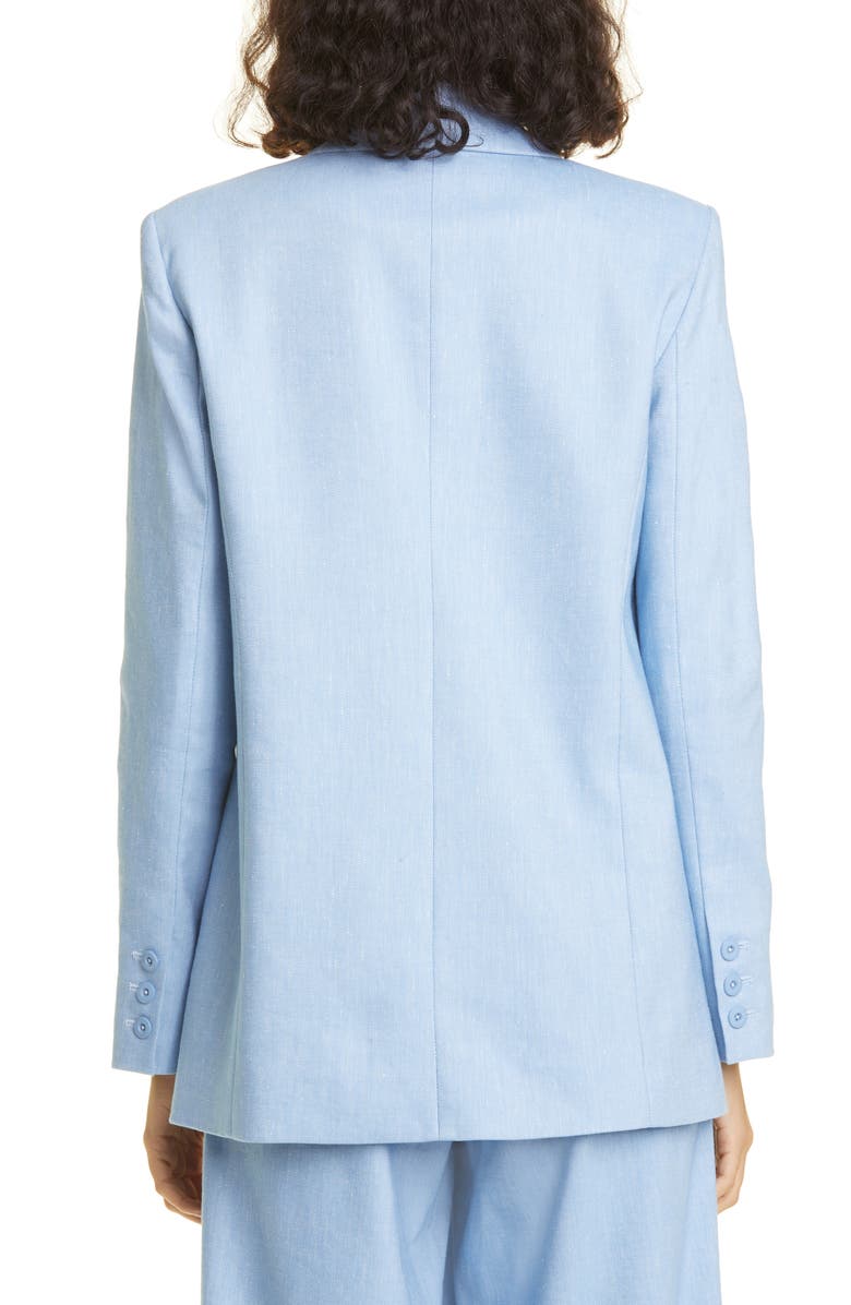 Alice + Olivia Denny Longline Blazer, Alternate, color, Chambray