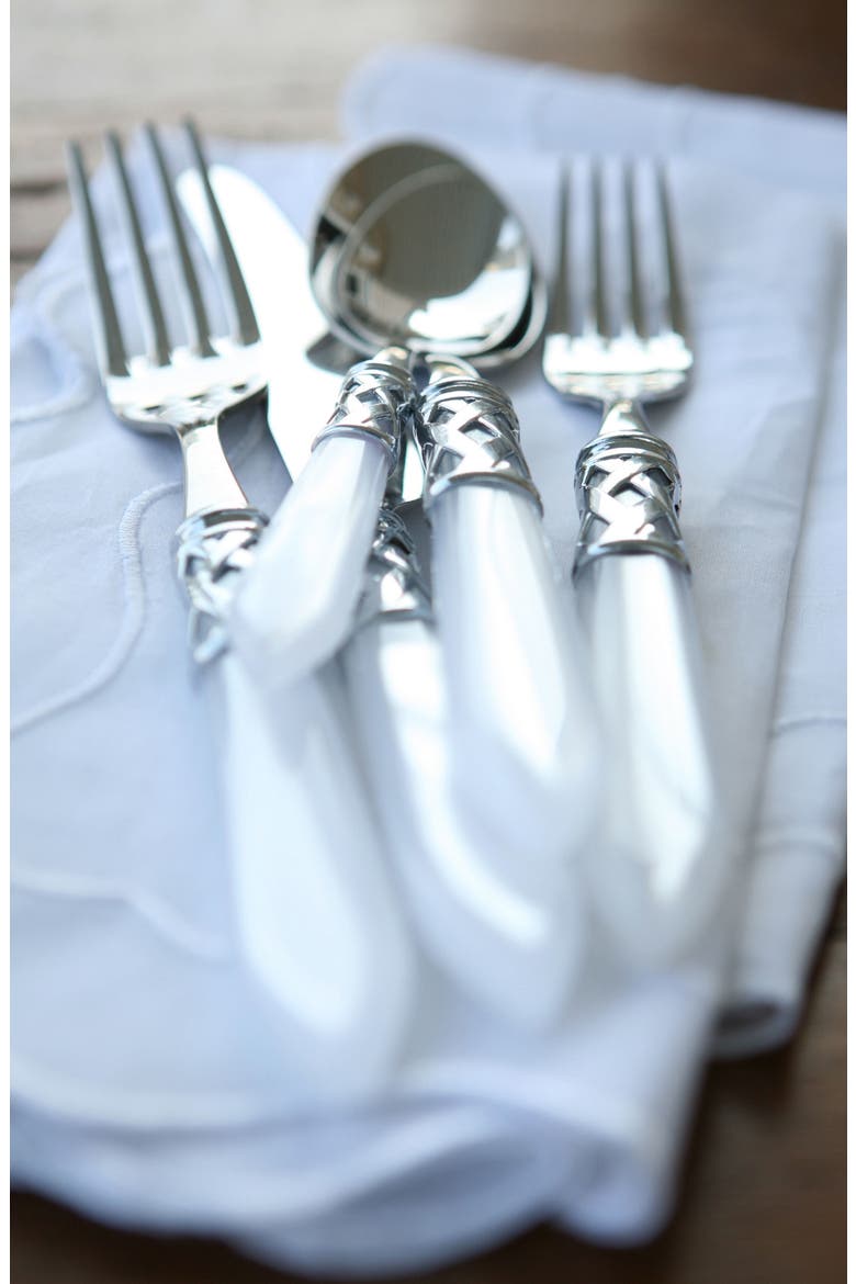 Aladdin Brilliant Clear 5-Piece Place Setting, Alternate, color, WHITE