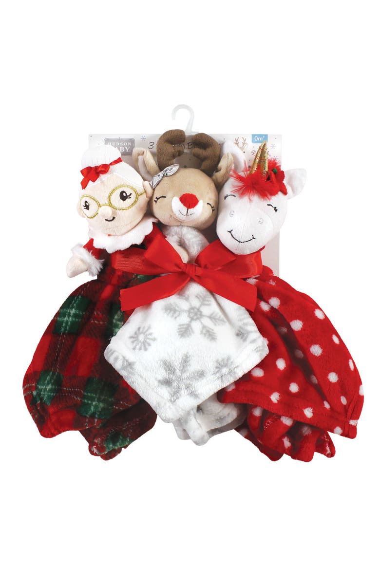Triple Pack Comfort Blankets, Alternate, color, Mrs Claus