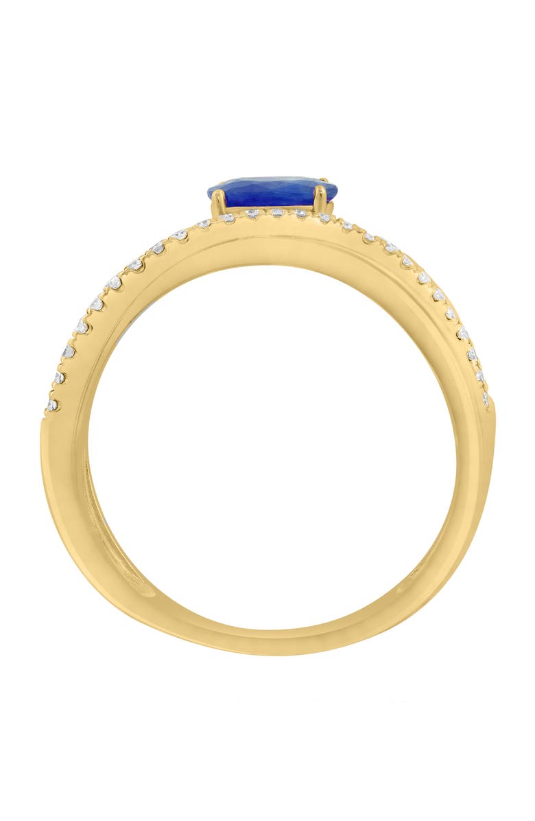 EFFY Sapphire & Diamond Multiband Ring, Alternate, color, Blue