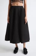 Simone Rocha Sculpt Ripple Taffeta Midi Skirt