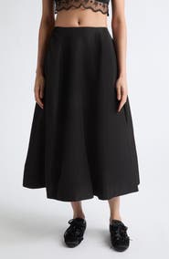 Simone Rocha Sculpt Ripple Taffeta Midi Skirt