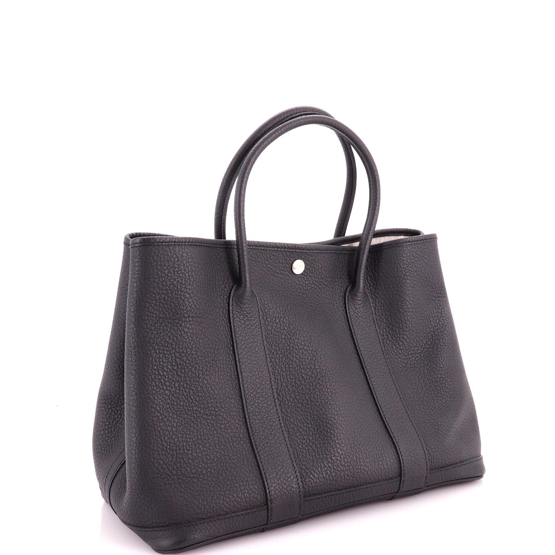Garden Party Tote Leather 36, Alternate, color, Black