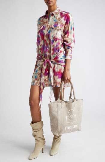 Isabel Marant Small Yenky Embroidered Logo Tote | Nordstrom