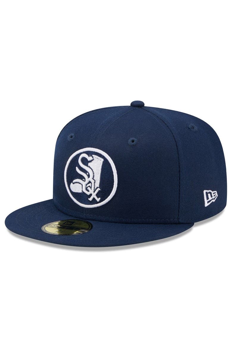 New Era Men's New Era Navy Chicago White Sox Cooperstown Collection Oceanside Green Undervisor 59FIFTY Fitted Hat, Alternate, color, 