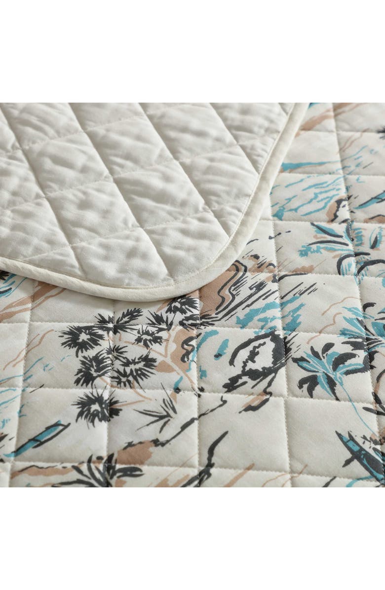 Eddie Bauer Alani Island Conversation Cotton King Quilt Set, Alternate, color, Light Beige