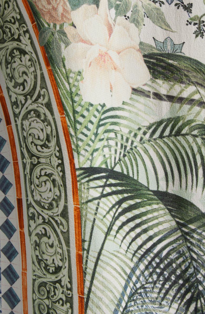 Camilla Button Front Silk Crepe Midi Dress, Alternate, color,