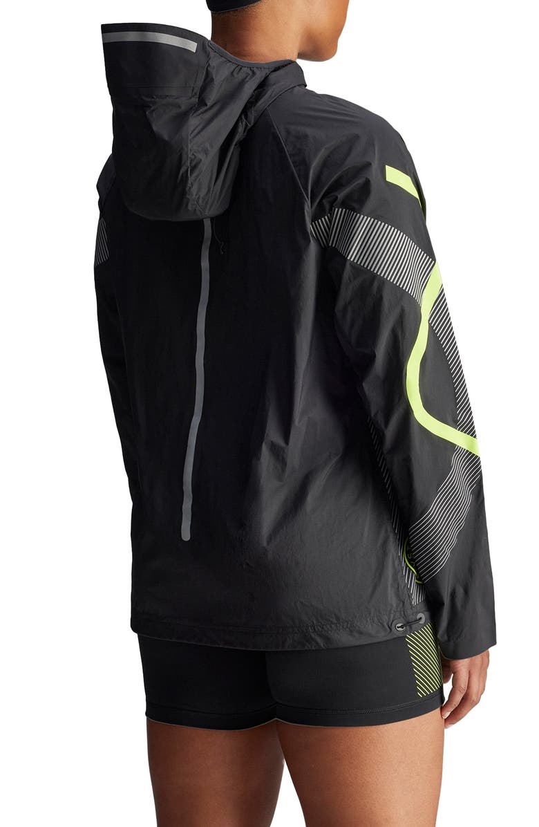 adidas by Stella McCartney Truepace Water Repellent Running Jacket, Alternate, color, Black
