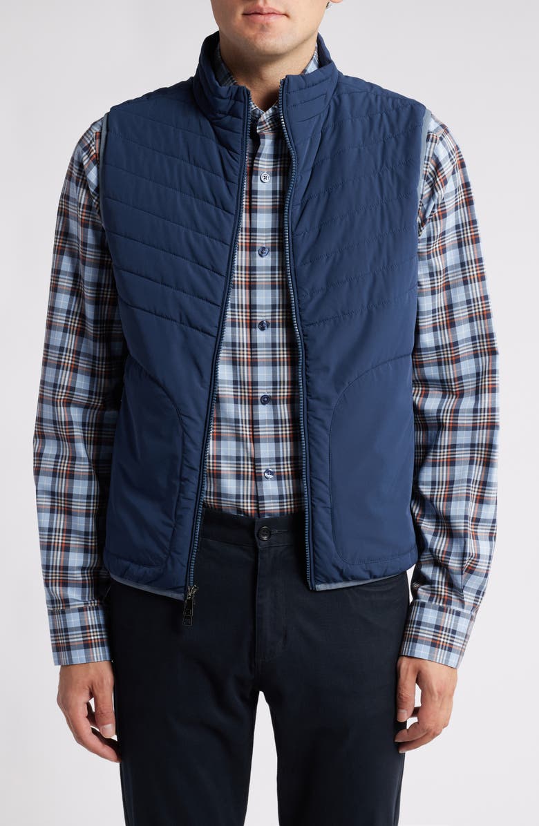 Scott Barber Water Resistant Stretch Nylon Puffer Vest, Main, color, 