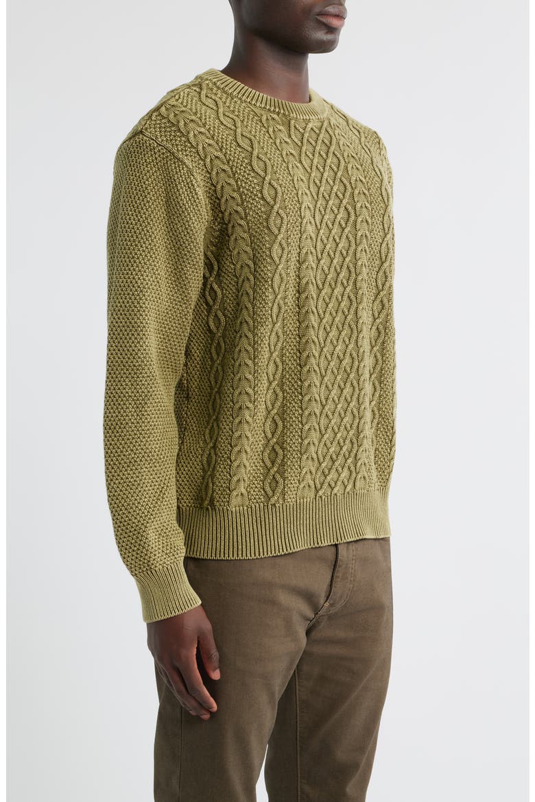 Big Sur Mixed Stitch Sweater, Alternate, color, MOSS