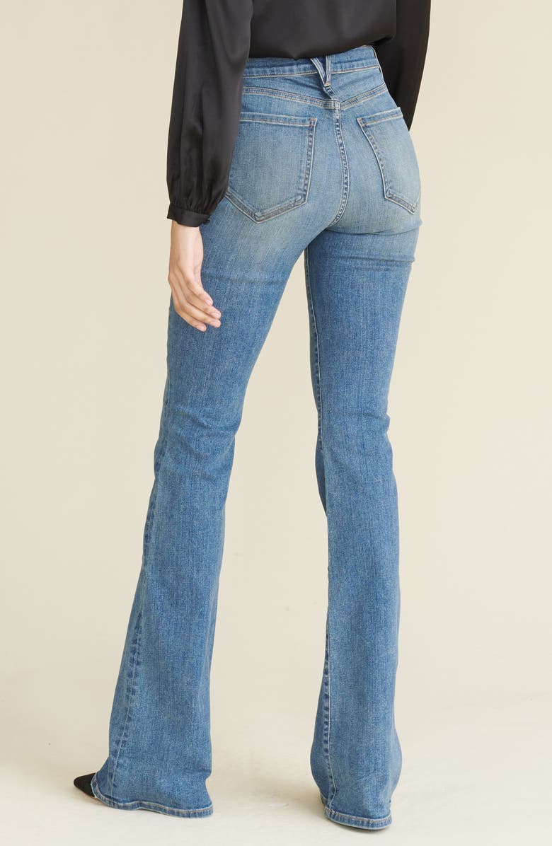 Veronica Beard Florence High Waist Flare Hem Jeans, Alternate, color, 