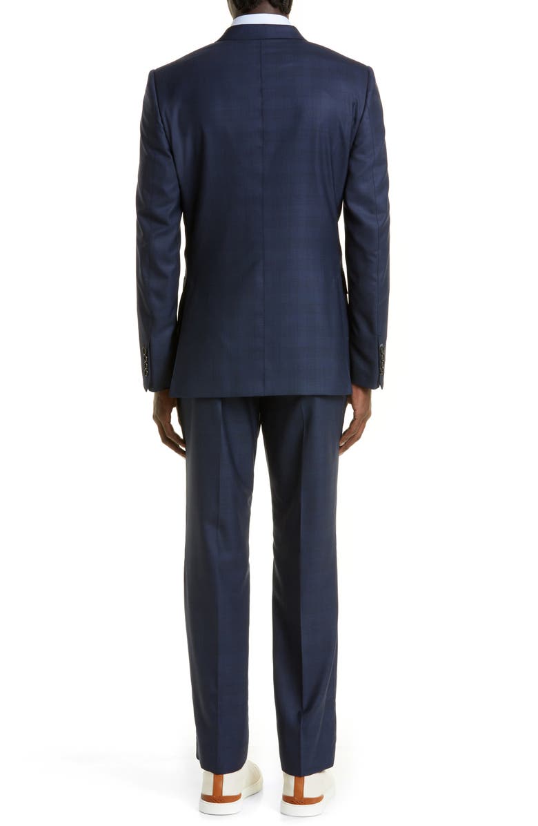 ZEGNA Prince of Wales Plaid Centoventimila Wool Suit, Alternate, color, Navy