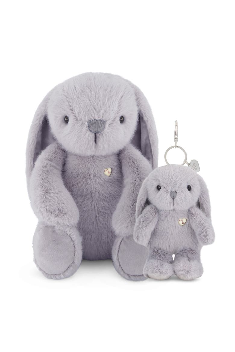 Penelope the Bunny 12" Plush & 6" Keychain Set, Main, color, Silver
