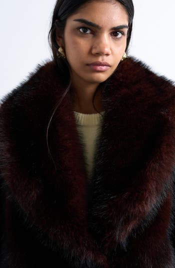 Boxy Faux Fur Coat