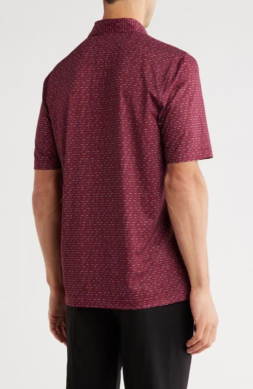 Greg Norman After Hours Print Golf Polo In Burgundy