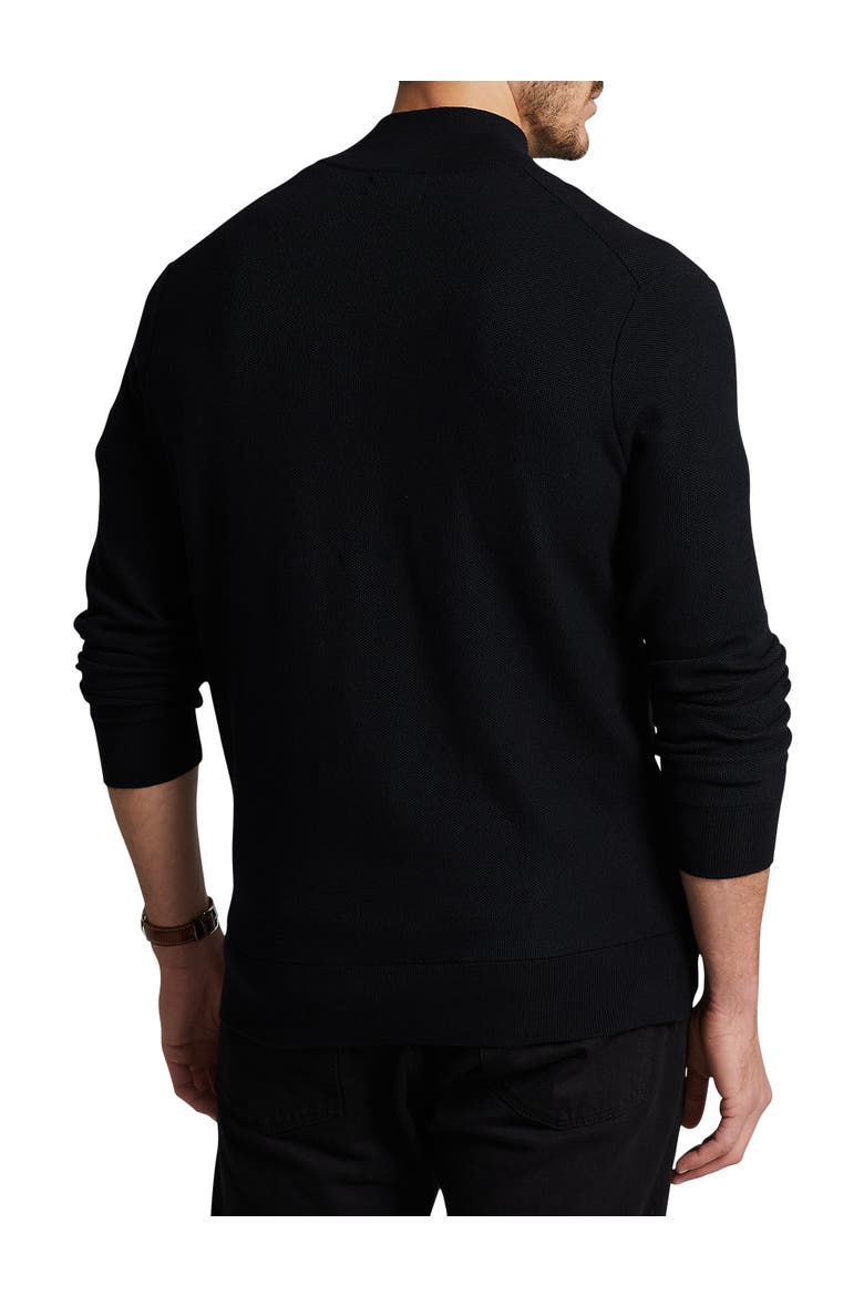 Pima Cotton 1/2-Zip Sweater, Alternate, color, POLO BLACK
