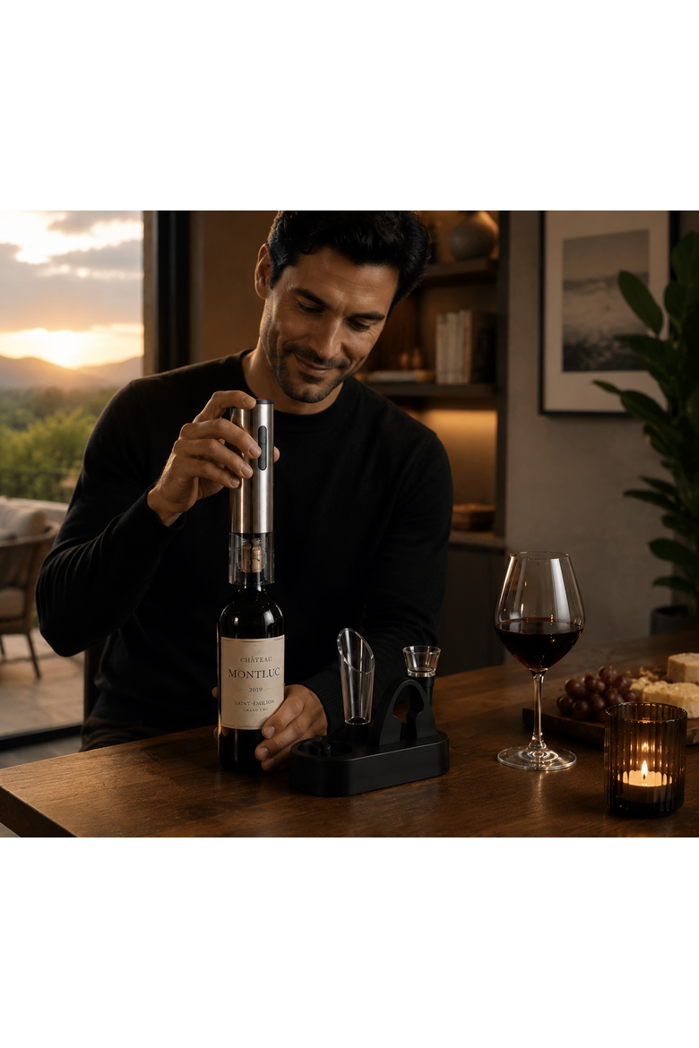 5-Piece Electric Wine Opener Set, Alternate, color, Multicolor