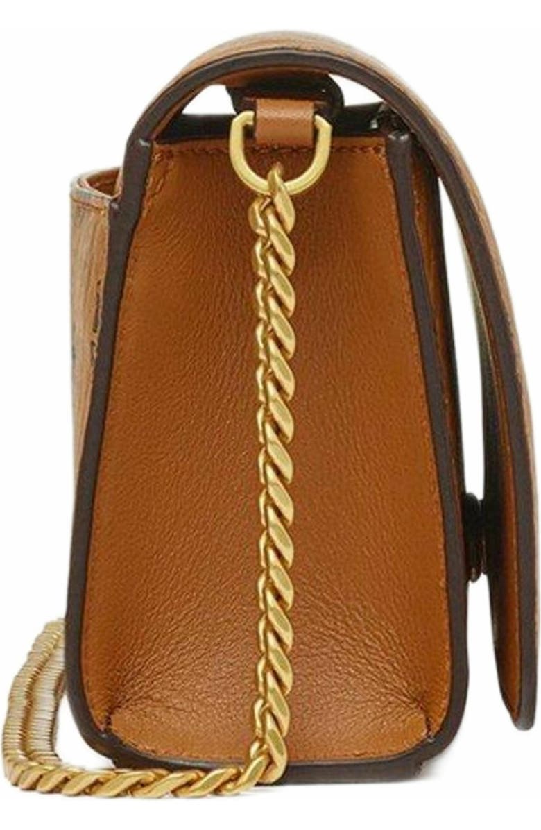 MCM Mini Aren Shoulder Bag in Visetos, Alternate, color, Cognac