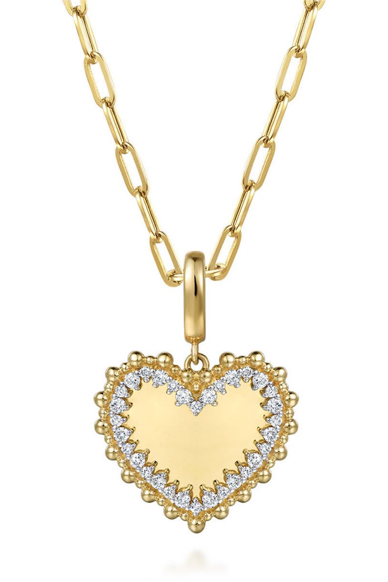 Bujukan Diamond Heart Pendant, Alternate, color, GOLD