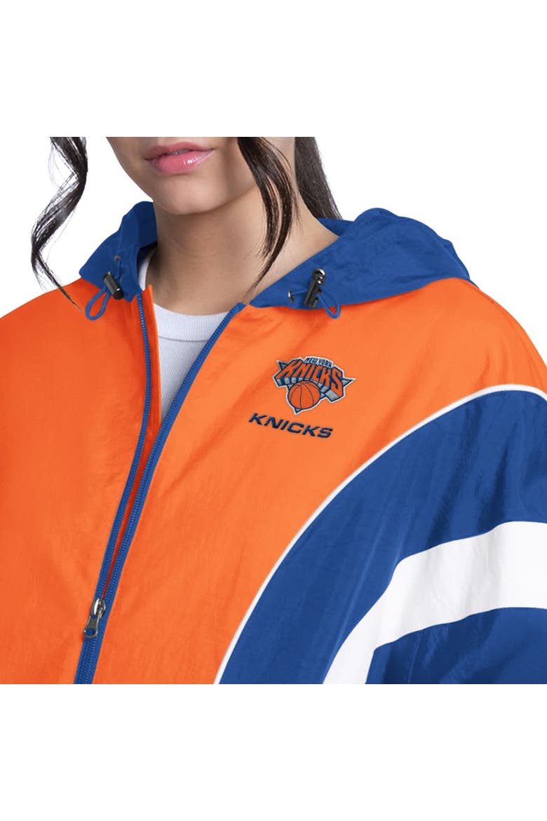 Women's G-III 4Her by Carl Banks  Royal/Orange New York Knicks Quarterback Lightweight Oversized Full-Zip Jacket, Alternate, color, Royal