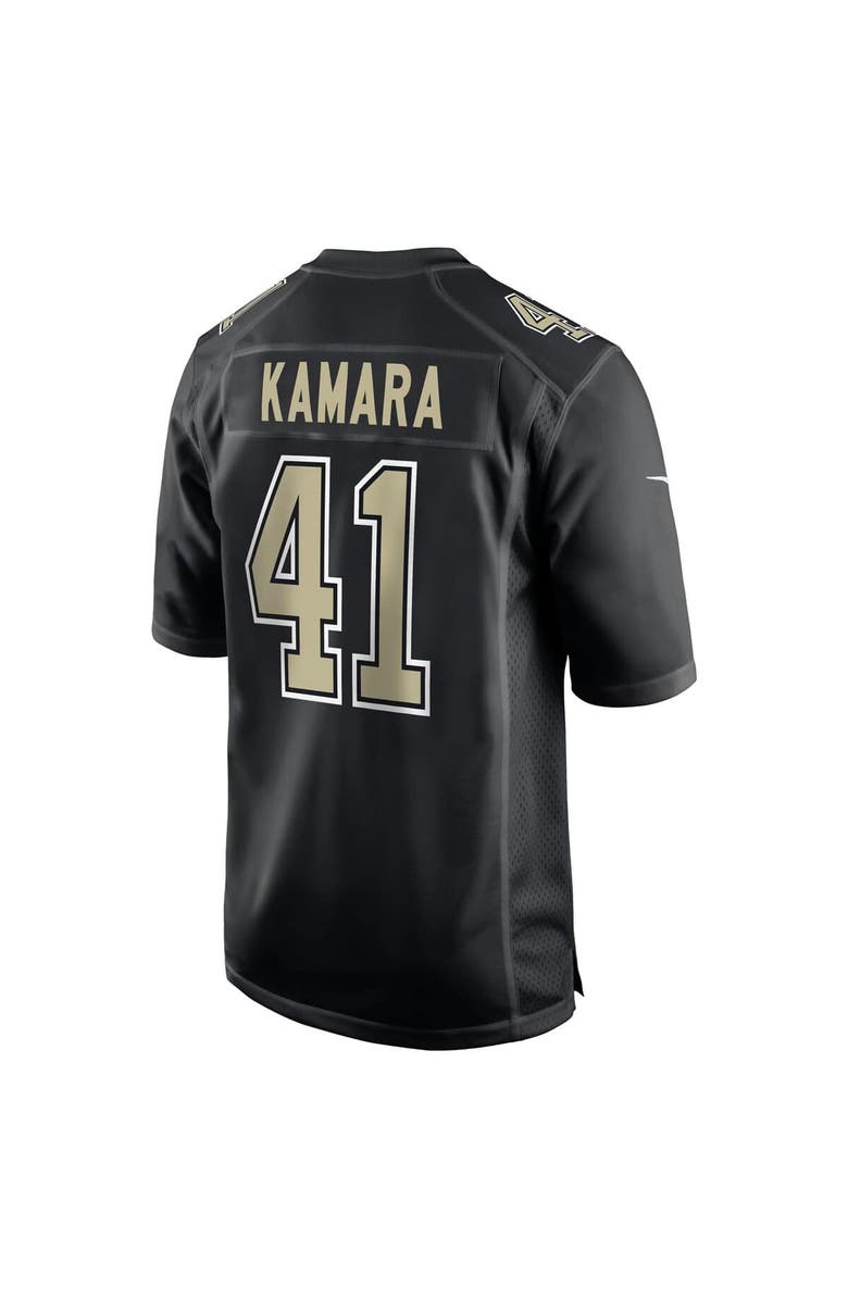 Nike Men's Nike Alvin Kamara Carbon Black New Orleans Saints Fashion Game Jersey, Alternate, color, Black