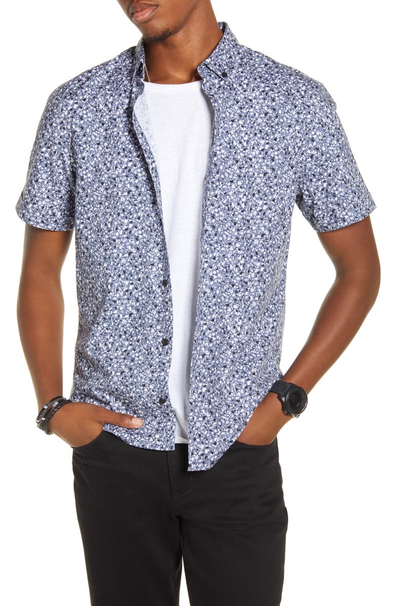 BP. x Alex Costa Short Sleeve Button Down Shirt, Main, color, 
