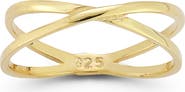 SPHERA MILANO 14k Gold Plate Crisscross Ring