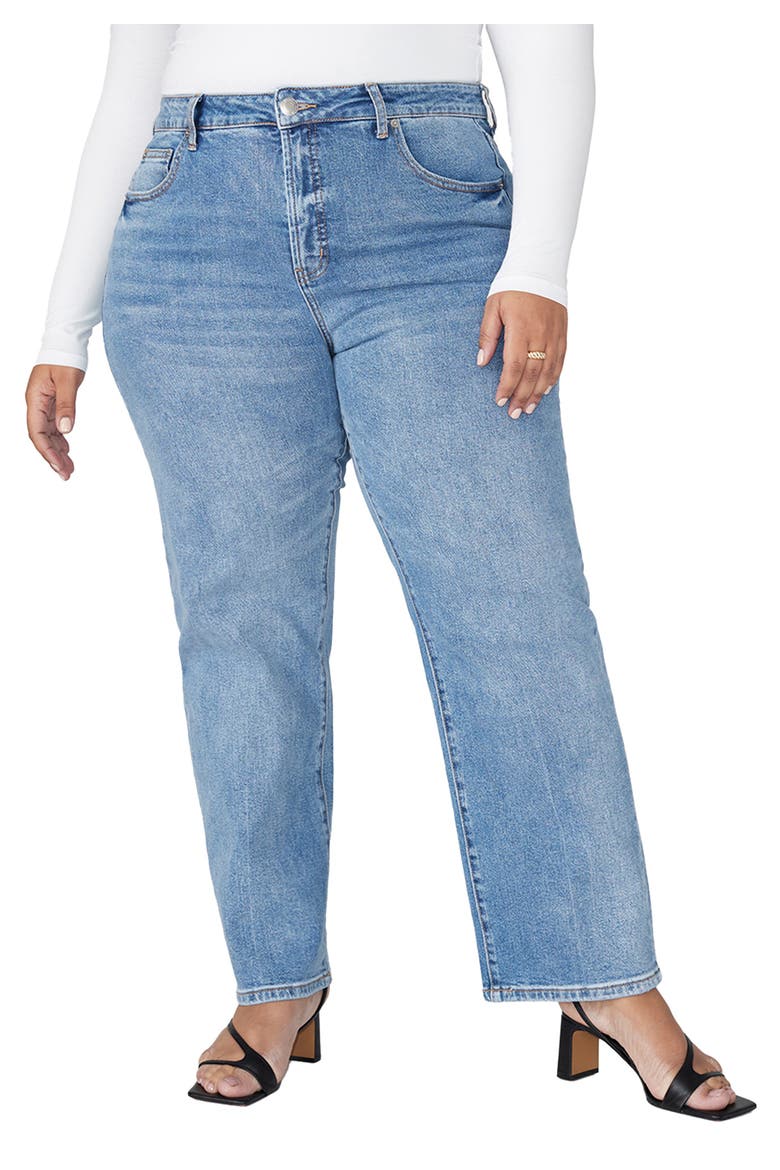 The Naomi Comfort Stretch Straight Leg Jean, Main, color, MEDIUM WASH DENIM
