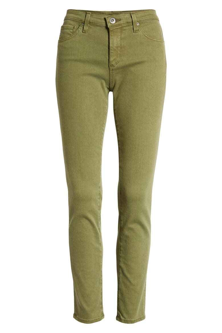 The Prima Ankle Cigarette Jeans, Alternate, color, SULFUR OLIVEWOO