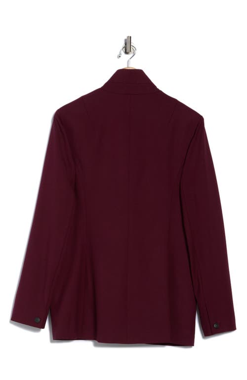 Rag & Bone Slade Long Wool Blazer In Burgundy