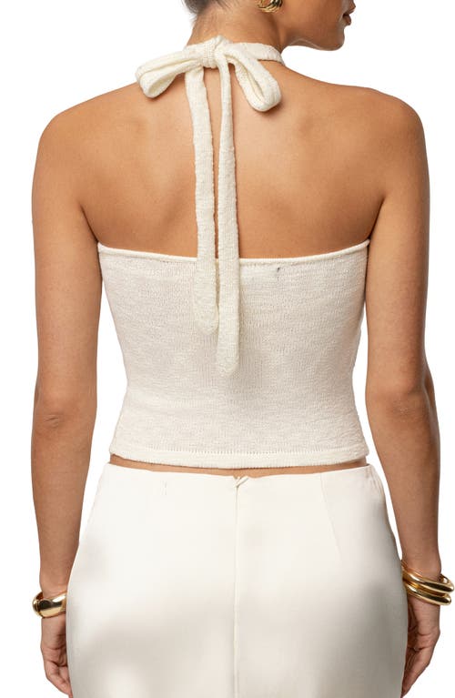 Jluxlabel Ocean Front Halter Top In Neutral
