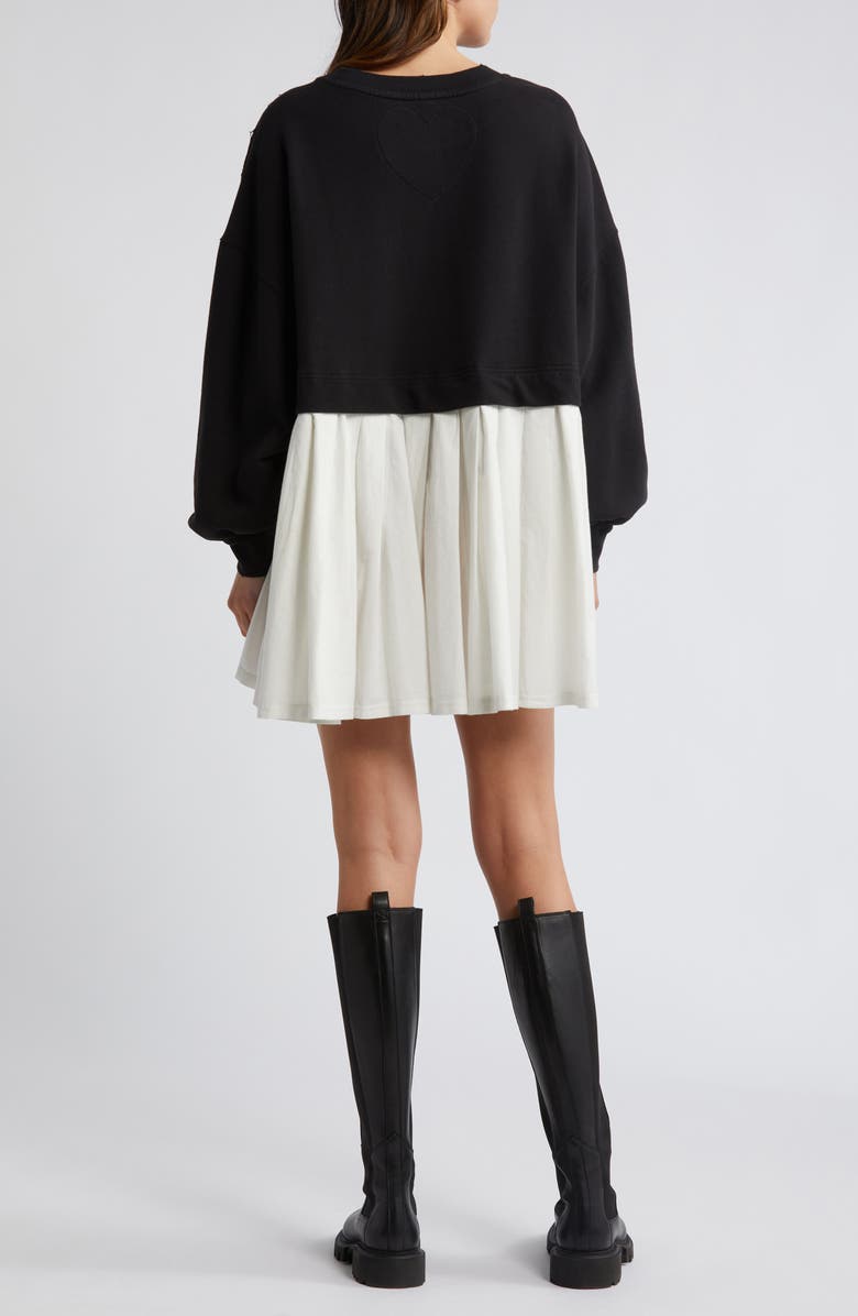 Free People Eleanor Layered Sweatshirt Minidress, Alternate, color, 