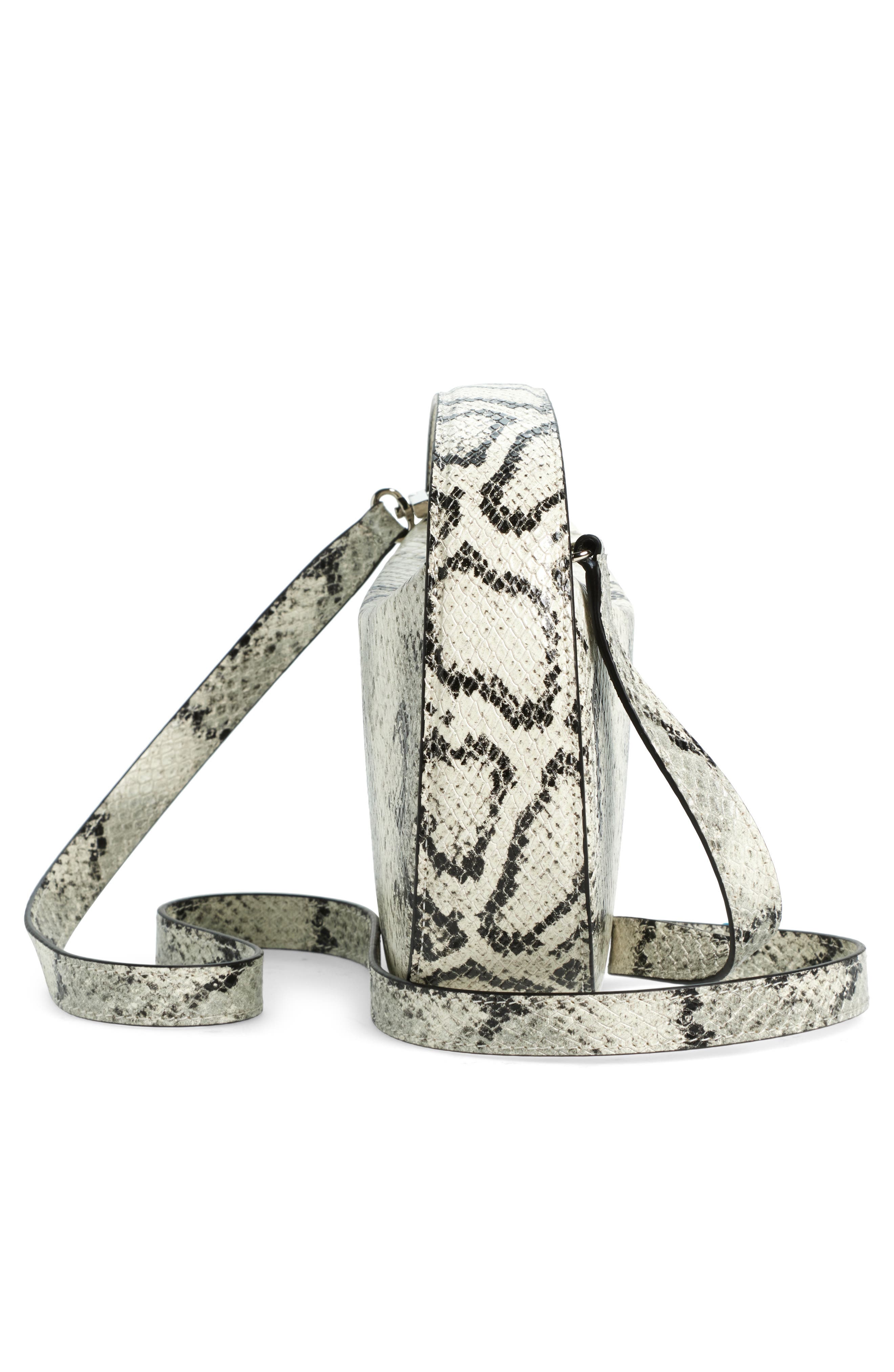 Coperni Small Sound Swipe Snakeskin Embossed Leather Handbag, Alternate, color, 