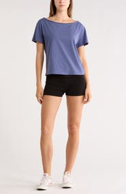 Abound Slashed Neck Relaxed Short Sleeve T-Shirt