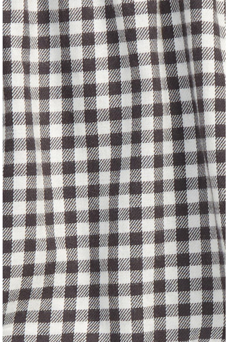 Gingham Check Bodysuit and Rib Tights Set, Alternate, color, 902 DARK GREY